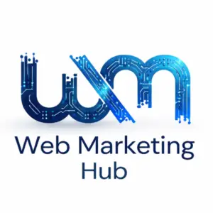 Web Marketing Hub digital marketing logo with modern branding design