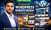"Professional WordPress website designer creating responsive and SEO optimized website"