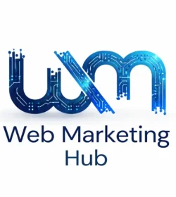 Web Marketing Hub digital marketing logo with modern branding design